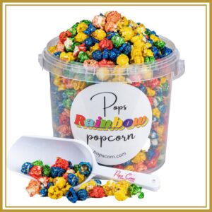 Rainbow Gourmet Popcorn – 1.5 lb (24 oz) Gift Container | Fruity Caramel Popcorn Mix | Pops Corn®