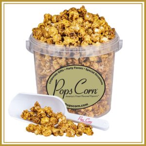 Gourmet Caramel Popcorn – 1.5 lb (24 oz) Container | Handmade Butter Caramel | Pops Corn®