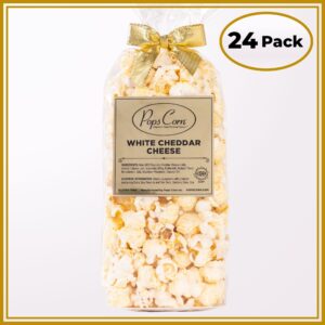 White Cheddar Cheese Popcorn – 24 Pack Favor Bags | Fresh Event Popcorn | Pops Corn®