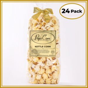 Gourmet Kettle Popcorn – 24 Pack Party Favor Bags | Sweet & Salty Event Popcorn | Pops Corn®
