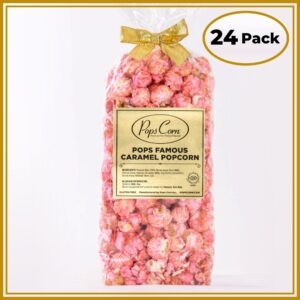 Pink Gourmet Popcorn – 24 Pack Party Favor Bags | Wedding & Event Popcorn | Pops Corn®