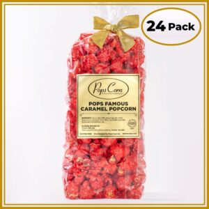 Red Gourmet Popcorn – 24 Pack Party Favor Bags | Wedding & Event Popcorn | Pops Corn®